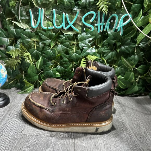 Red Wing Irish Setter 83606 Brown Leather Work Boots Safety Toe Mens 8.5 main image 7